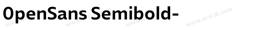 0penSans Semibold字体转换